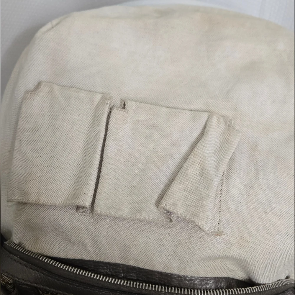 GUC Authentic Gucci GG Beige/ Gray Canvas Techno Horsebit Hobo Handbag - Picture 13 of 16